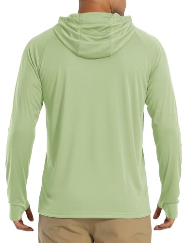 Image of MAGCOMSEN Men's Hooded UPF 50+ Sun Protection T Shirts Long Sleeve Athletic Fishing Shirts Rash Guards