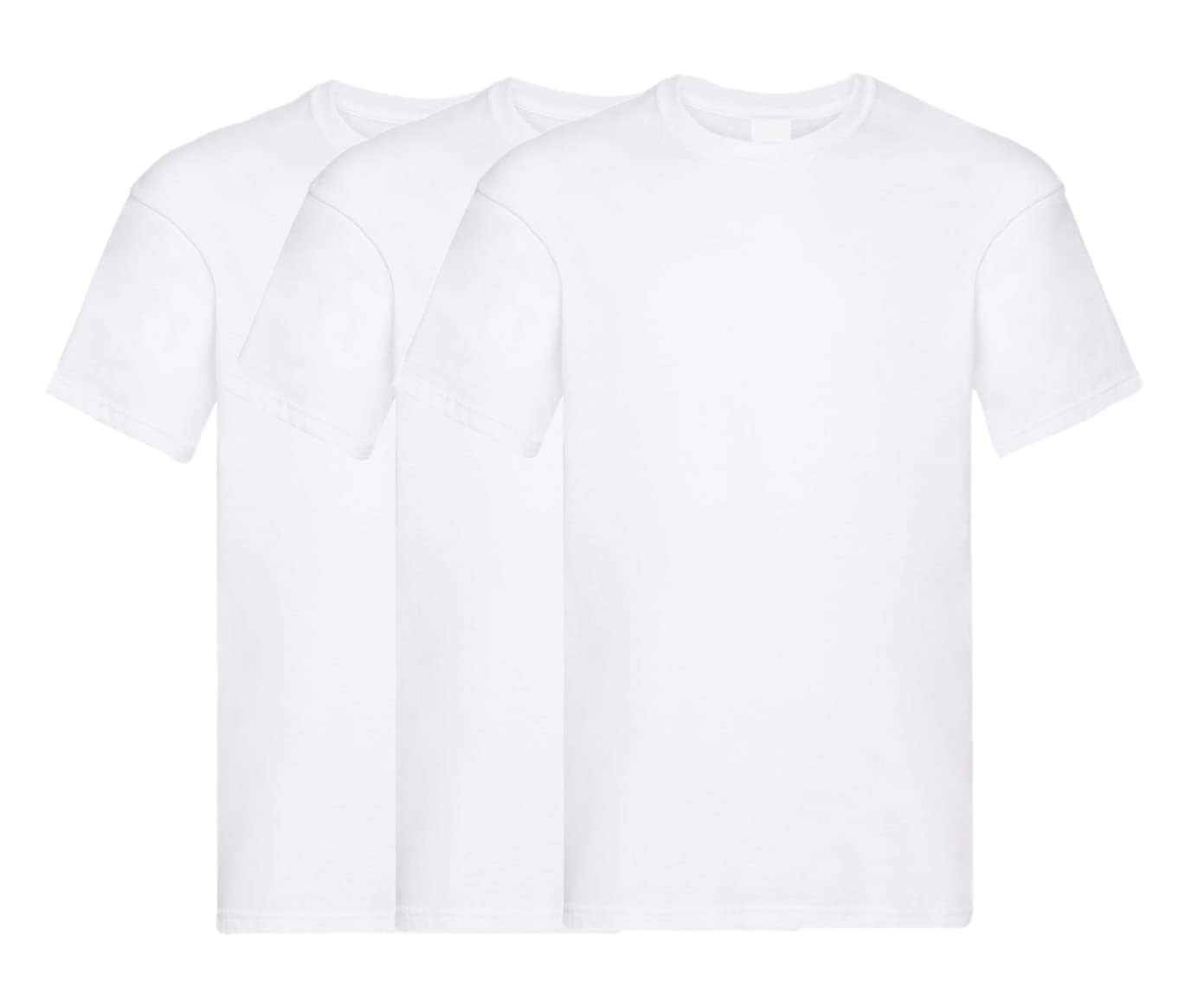 Coozo Men's White Original Pack Of 3 Short Sleeve T-Shirts - L