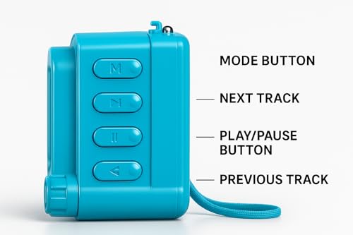 Image of Fire Turtle Pocket Blast FM Radio with Bluetooth Speaker with Powerful Sound,FM Recording, Antenna, 6w-12 Hours (USB Charging) and Number Pad (AUX, SD Card, USB Input) (Mini Retro Blue)