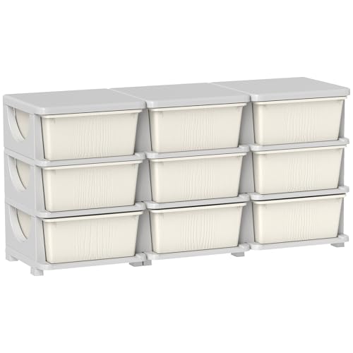 Qaba 9-Drawer Toy Storage Unit