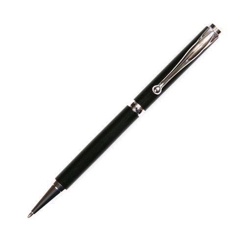 Lanier Pens Slimline Twist Pen - Rhodium - Ebony