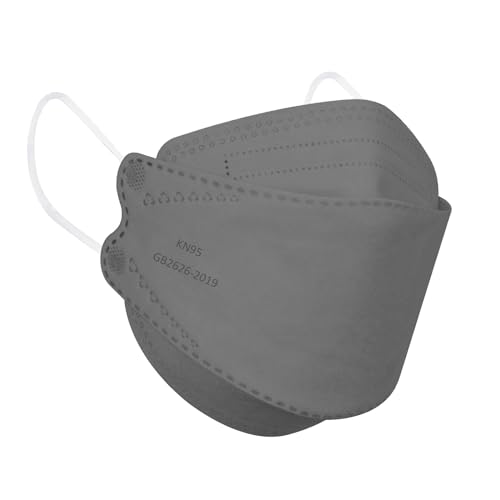 Image of Borje KN95 Face Masks for Adults 50 Pack, 5-Ply Grey Disposable Face Mask Against PM 2.5 Smoke & Dust, Filtration Efficiency 95%