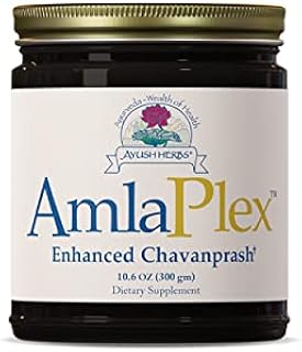 Ayush Herbs Amla Plex, Certified Organic Jam, Enhanced Chanvanprash, All-Natural Immune Support and Tonic, Digestive-Support Herbal Jam with Vitamin C, Antioxidant Supplement