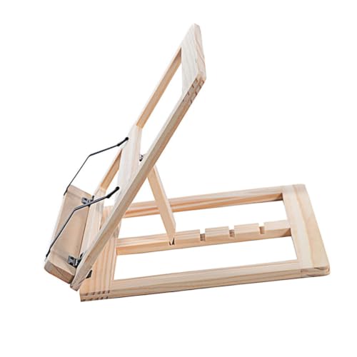 Support de lecture contre le mal de dos porte-livres pliable en bois beige