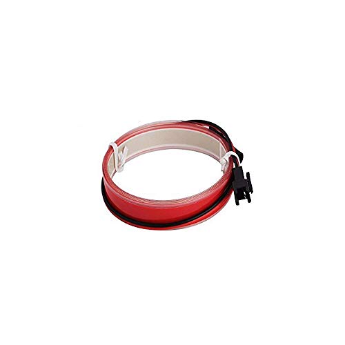 Lysignal 3ft/1M Neon Glowing Strobing Electroluminescent Robbin EL Tape/Belt/Strip with Battery Pack for Cosplay Dress Festival Halloween Christmas Party Decoration (Red)