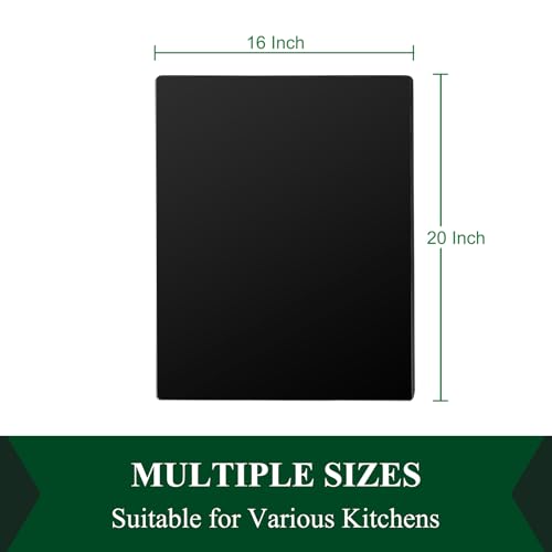Tabla de cortar rectangular de vidrio templado negra 40x50 cm miniatura 3
