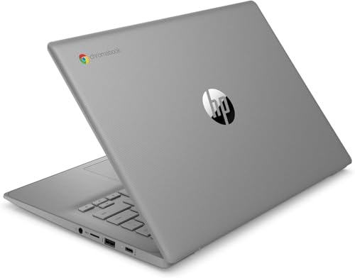 HP Chromebook 14a-ne0013dx 35.6 cm Intel Celeron N4120 1,1 GHz até 2,6 GHz 4GB RAM 64GB eMMC Intel UHD Graphics 600 Chrome OS, Cinza – 6X6Z1UA