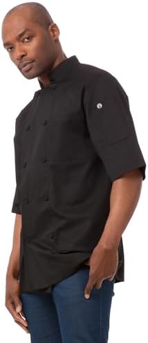Chef Works JLCV-BLK Montreal Cool Vent Basic Chef Coat, Black, 2X-Large