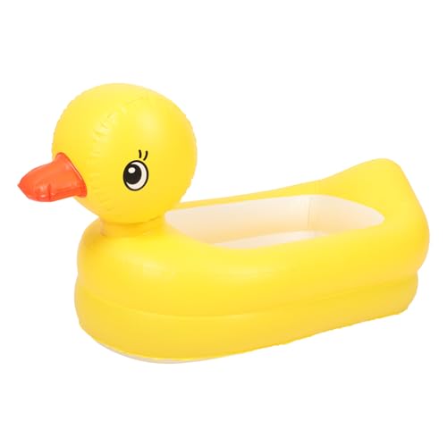 Image of Sosoport Baby Inflatable Bathtub Animal Duck Portable Infant Toddler Bathing Tub Mini Air Swimming Pool Shower Basin for Kids Boys Girls