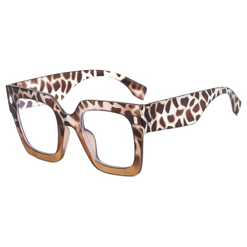 Long Keeper Gafas Filtro Luz Azul Mujer Hombre Anti Luz Azul Grandes Gafas Bloqueadoras De Luz Azul Gafas Para Ordenador (leopardo Marrón claro)