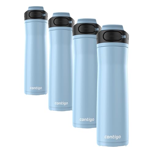 Image of Contigo Cortland Chill 2.0, 24oz., Stainless Steel Water Bottle with AUTOSEAL Lid (Pack of 4)