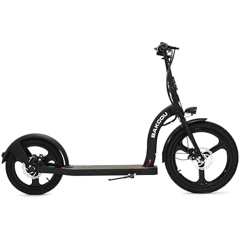 Bakcou | Badger Electric Scooter (Matte Black) - Adult Scooter 350W Motor, 36V Battery, Foldable Electric Scooter, Large Wheels, Disc Brakes, Lights, and Horn for Safe Rides. Charger Included Cover
