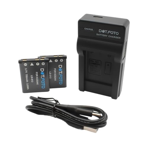 Dot.Foto LB-012 Premium 700mAh Batería (x2) & Cargador de Batería USB para Kodak PixPro SL5, FZ51, FZ52, FZ53, FZ55