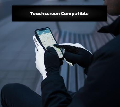 ReflecToes Reflective Winter Running Gloves - Touch Screen Compatible Lightweight Gloves - Cold Weather Hi Vis Safety for Night Runs - Image 2