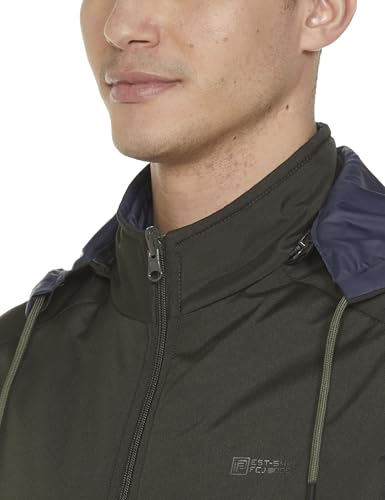 Image of Qube By Fort Collins Men's Polyester Standard Length Regular Fit Reversible Winter Jacket with Ribbed Cuffs & Hood - Warm, Stylish & Versatile