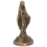 Materiale resistente e finitura raffinata: Realizzata in ottone solido, la statua garantisce durabilità e dettagli accurati, esaltando l'eleganza e sacralità del soggetto rappresentato