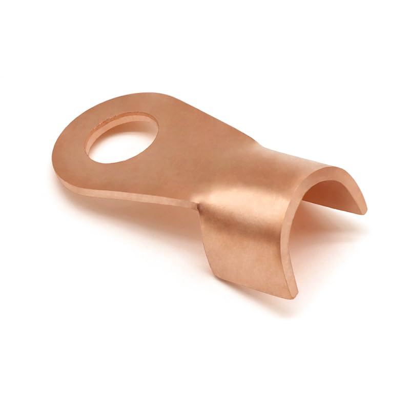 Wire Terminal OT Type 3A 5A 10A 20A 30A 40A 50A 60A 80A Red Copper Bare Nose Lugs Crimp Open Mouth Cable Connector Splice(10A,200pcs)