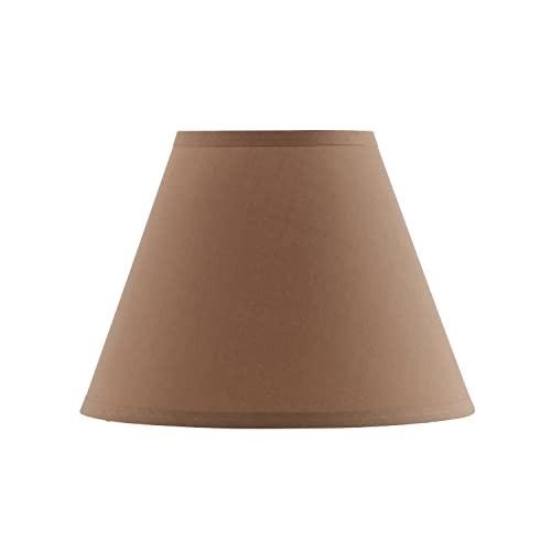 Image of Aspen Creative 32069 Transitional Empire Shape Spider Construction Lamp Shade in Sienna Brown, 6 inch Top x 12 inch Bottom x 9 inch Slant Height