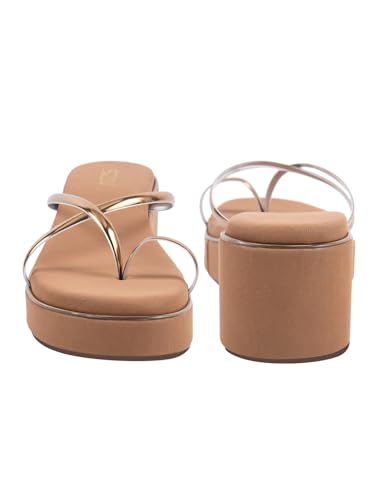 Image of Women's Strap Wedge Strap Wedge Sandals - Stylish Comfortable Slip-On Platform Slides | Soft Cushion Footbed Anti-Slip Sole - Perfect for Daily Casual Footwear