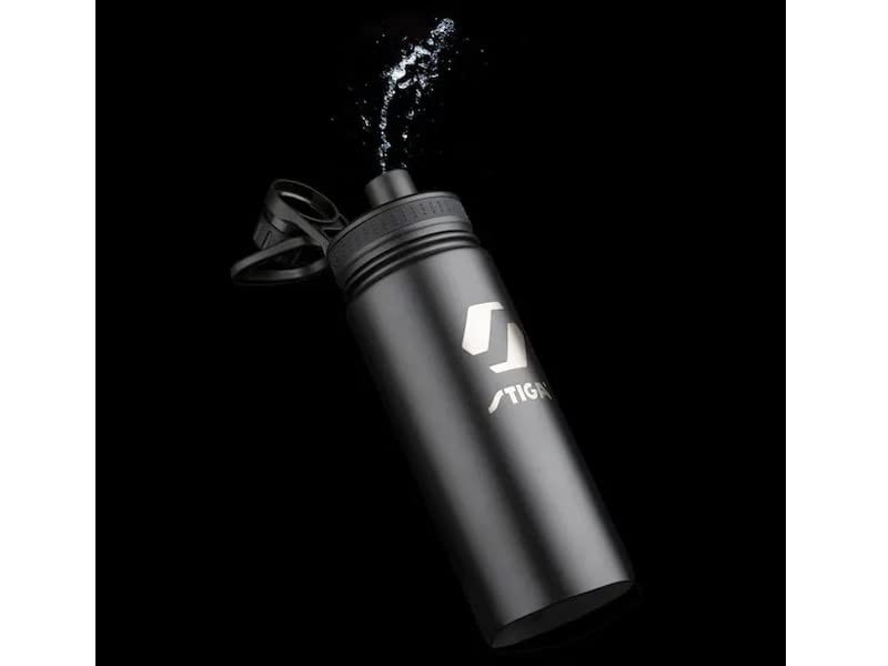 Bouteille d'eau en métal STIGA gourde noire élégante et durable 550ml - 3