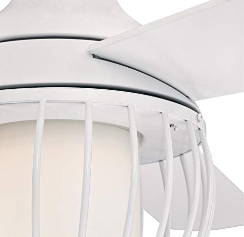 Westinghouse Ventilatore A Soffitto Graham 132cm Nichel Lucido Con LED Dimmerabile E Telecomando
