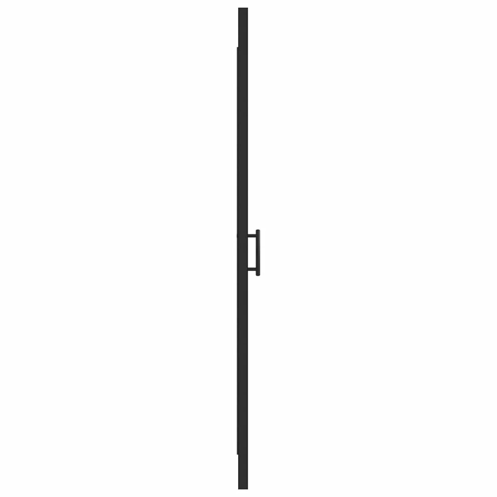 Rantry Parete Doccia 81x195cm in Vetro Temperato Semi Smerigliato Nero, Parete Doccia Fissa, Gruppo Doccia a Parete, Parete Doccia Scorrevole, Parete Doccia Walk-in per Bagno