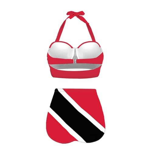 Womens High Waisted Bikini Sets Halter High Rise Two Piece Swimsuits Push Up Tummy Control Bathing Suits Size S-2XL3