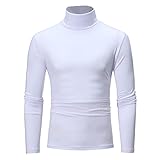 BDDM Herren Rollkragenpullover Sportrollkragenpullover Herren Baselayer mit Rollkragen, Pullover, Baumwolle Rolli Unterhemd Thermounterwäsche Ski Snowboard Langarmshirts T-Shirts Unterzieh Rolli