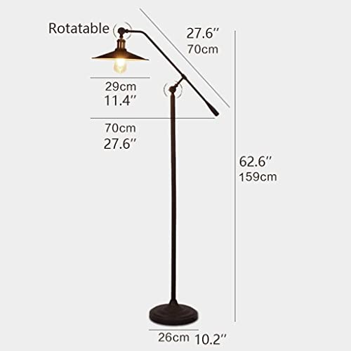 Lámpara de pie LED retro de diseño elegante con brazo largo ajustable 5