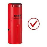 Sello automático ✓ 12x12mm rojo claro práctico para profesores oficina registro, sellos personalizados, sello personalizado