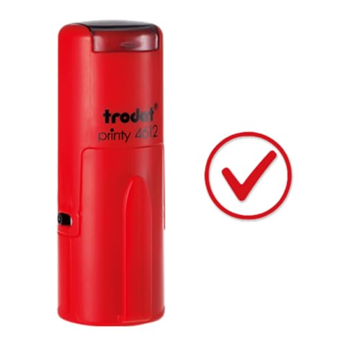 Sello automático ✓ 12x12mm rojo claro práctico para profesores oficina registro, sellos personalizados, sello personalizado