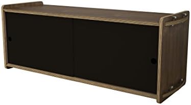 Housefish Key Modular Storage with Door, Short, Walnut and Black