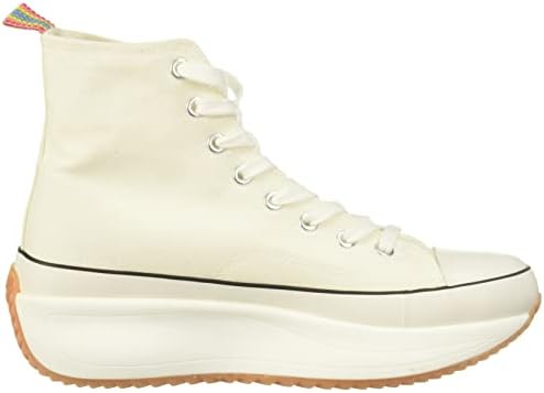 Madden Girl Women's Winnona Sneaker, White Fabric, 8 | Image 5