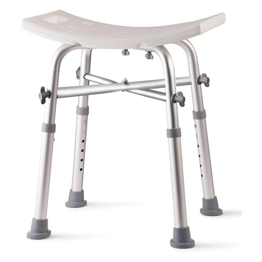 Dr. Kay’s Adjustable Bath Chair with Unique Heavy Duty Crossbar Supports, Shower Stool, Bathroom Chair, Safety Handicap Shower Chair for Inside Shower Seat, Shower Bench, 350 lb Capacity