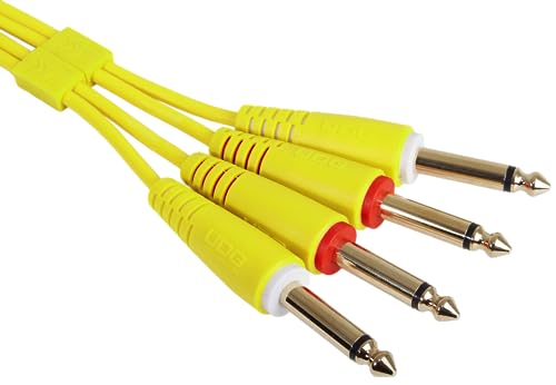 UDG Audio Cable Set 1/4'' Jack - 1/4'' Jack Yellow Straight 3m - Image 3