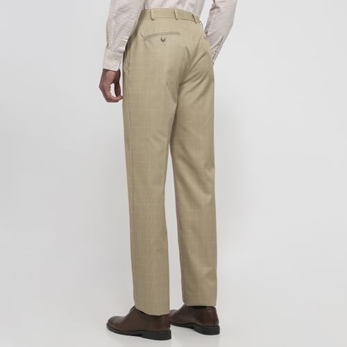 Image of Raymond Contemporary Fit Dark Fawn Trouser for Men