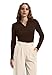 WIHOLL Fall Outfits for Women 2025 Fashion Long Sleeve Shirts Business Casual Tops V Neck Old Money Clothes Thermal Sweaters Coffee S
