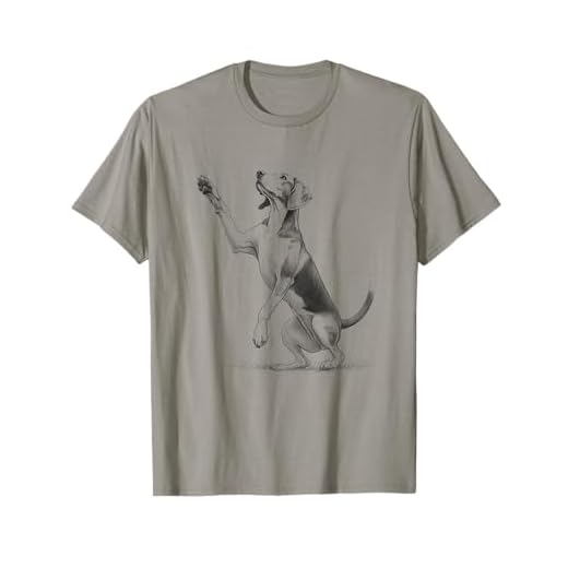 Treeing Walker Coonhound Dog Raising Paw Design T-Shirt