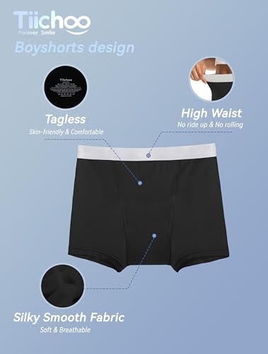 Period Underwear for Women Heavy Flow Leakproof Period Shorts for Day and Night Absorbency 3 Pack4