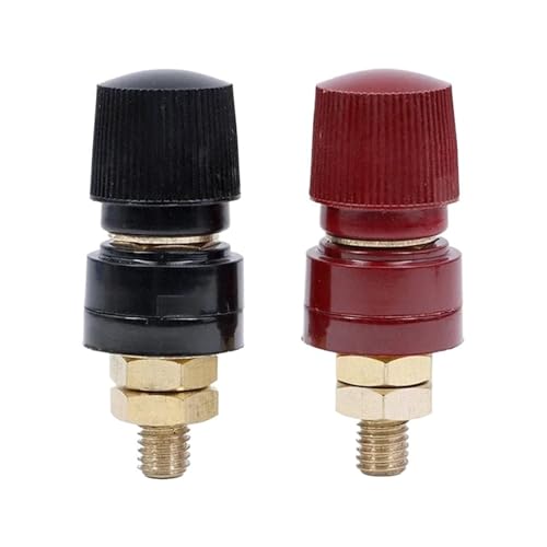 Power Junction Post Connectors Wire Binding Post Thread Screw M5 M6 M8 M10 Weld Inverter Clamps Power Supply Connect Terminal Splice Terminal(M6 Black,1 Piece)