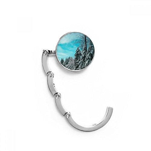 DIYthinker Nuages ​​pin Table Bleu Ciel Crochet Sac Pliant Bureau Hanger Porte Pliable 4,4 x 4,4 cm (Largeur x Hauteur) Une Fois plié Multicolore