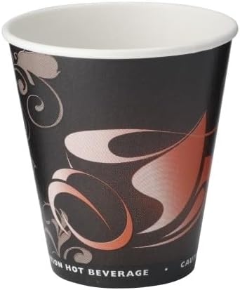 DEcorative Concepts UKPaper Coffee Cups - 50-Pack Strong Disposable Cups (8oz) Recyclable Hot/Cold Drink Cups - Lightweight Coffee, Chocolate, Teacups