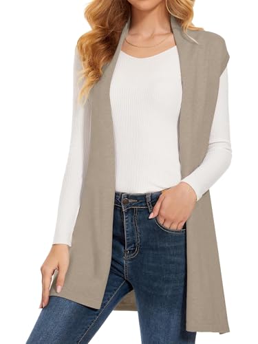 Sleeveless Cardigans for Women Open Front Knit Vest for Spring Summer Fall4