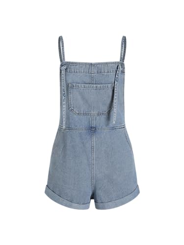 Image of CIDER Overall Shorts For Women Jean Denim Rompers Loose Fit Overalls | Cute Romper, Adjustable Strap Shortalls, Summer Casual Outfits