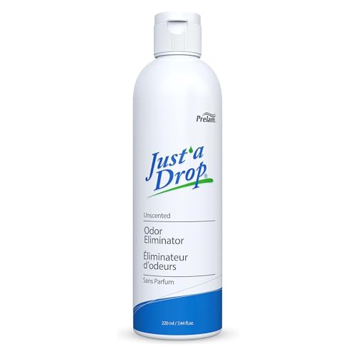 Prelam Just a Drop Odor Eliminator - Before You Go Toilet Freshener - Deodorizer Odor Eliminator - Toilet Drop Ins - Unscented - 7.44 oz