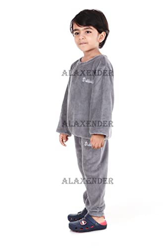 Image of Winter Night Suit for Kids Top & Pajama Set (Warm Fleece) Size (4 to 6 Years Kids)