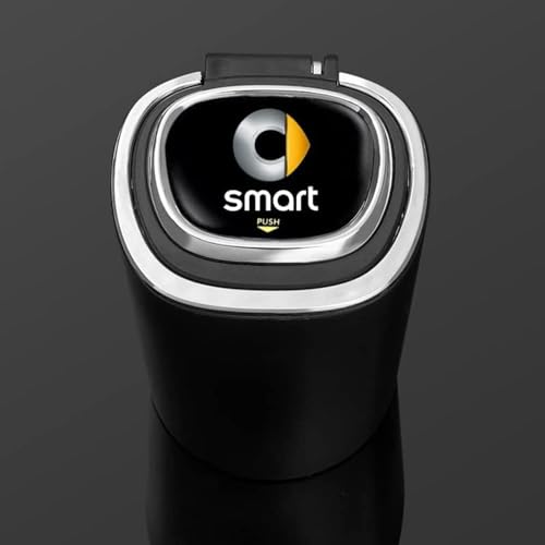 ACRUZ Auto Posacenere per Smart Fortwo Forfour 451 450 453, Portatile Senza Fumo Portacenere Staccabile Antiodore Posacenere, Interni Accessories