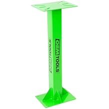 OEMTOOLS 24643 Bench Grinder Stand, Vise Stand, and Drill Press Stand, Heavy Duty Steel Base, Pre-Drilled for Equipment Stability, Top/Plate Dimensions 13.8" L x 9.8" W x 0.2" H