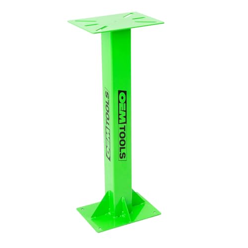 OEMTOOLS 24643 Bench Grinder Stand, Vise Stand, and Drill Press Stand, Heavy Duty Steel Base, Pre-Drilled for Equipment Stability, Top/Plate Dimensions 13.8" (L) x 9.8" (W) x 0.2" (H) by OEMTOOLS - Used condition - US$169.44