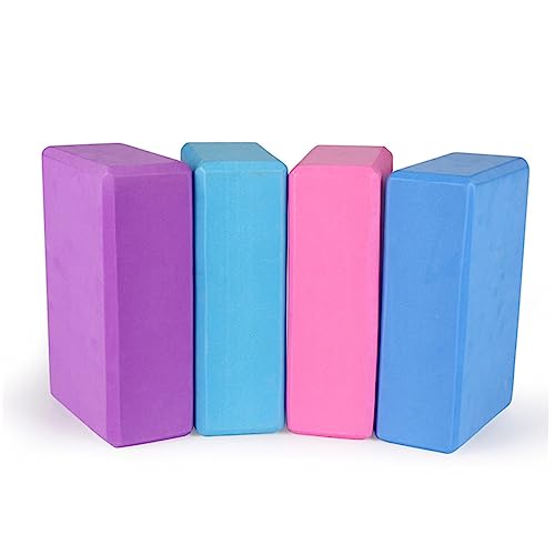 Gogogmee Brick Fitness Training Block Eva Yoga Block Set Yoga Mat for Exercise Random Color